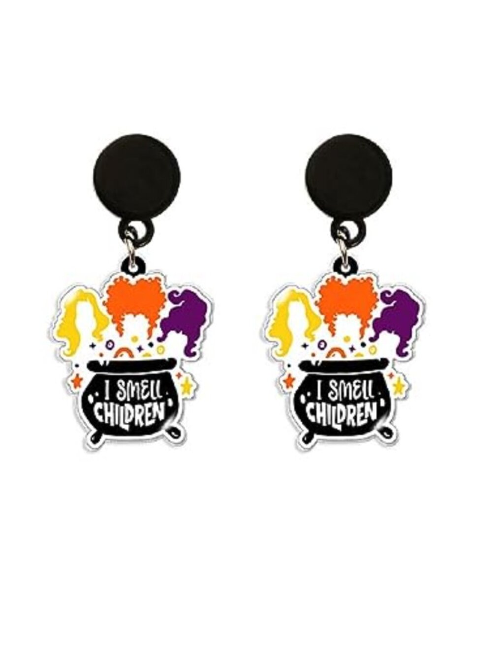 Hocus Pocus Witch Acrylic Dangle Earrings Halloween Movie Jewelry